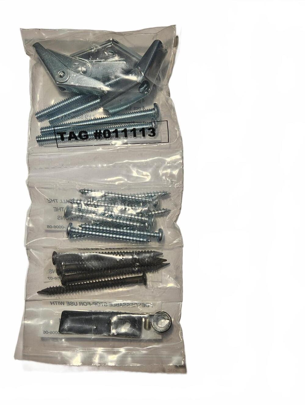 GCX Wall Channel Standard and Seismic Hardware Pack Tag # 011113